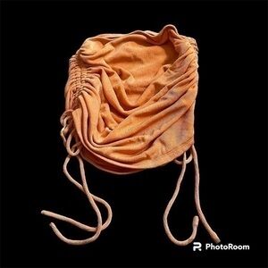 Orange princess Polly cinched mini skirt